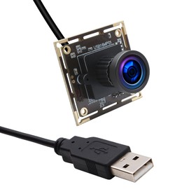ELP 16MP USB Camera Module Wide Angle 110 Degree No Distortion Lens Webcam, Ultra HD 3496P USB Camera, Plug and Play Embedded Camera in 3D Printer Industry for Android Windows Mac