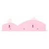 Mousehouse Gifts Children's Pink Princess Triple Wooden Coat Hooks Wall