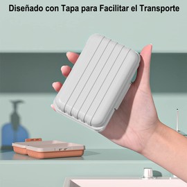 HAKUKU Jabón de Viaje, Bandeja de Jabón de Baño Portátil con Bandeja Adecuada para Baño, Gimnasio（Gris）
