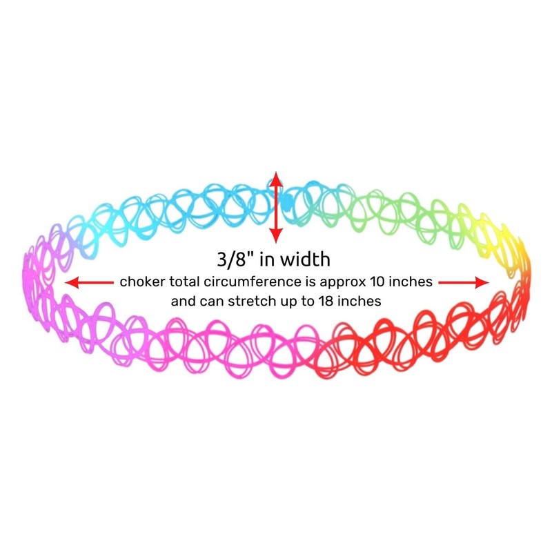 BodyJ4You 2PC Tattoo Choker Necklace - 90s Choker Necklace Women