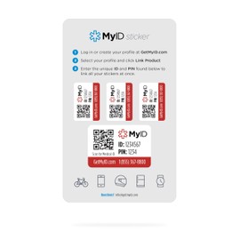 ENDEVR MyID Medical ID Sticker Kit, Store All of Your Medical Information for Emergencies, 4 Stickers