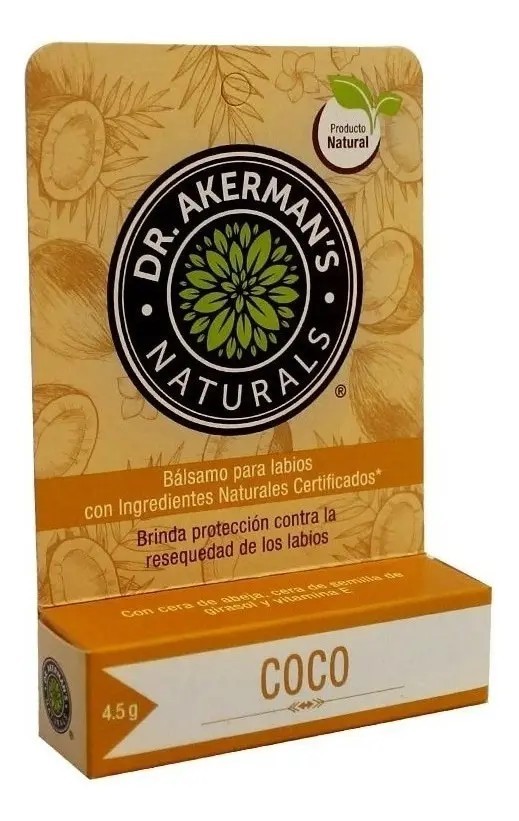 Bálsamo Para Labios Coco Dr Akermans Naturals 4.5 G