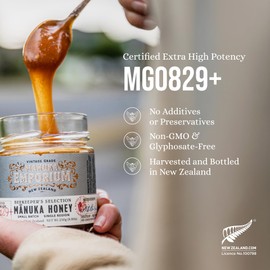 Manuka Emporium Raw Manuka Honey MGO 829+ | Monofloral, Ultra-Potent, Certified New Zealand Honey | 8.8oz Glass Jar | High-Strength Superfood for Advanced Wellness & Vitality Support