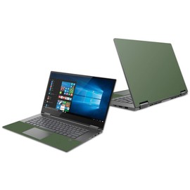 MightySkins Skin Compatible with Lenovo Yoga 730 15" (2018) - Solid Olive | Protective, Durable, and Unique Vinyl Decal wrap Cover | Easy to Apply, Remove, and Change Styles | Made in The USA