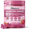 Suger Free Magnesium Glycinate Gummies Raspberry for Adults 2200mg Blend