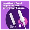 Tampax Radiant Tampons Duo Pack with LeakGuard Braid, Regular/Super Absorbency,