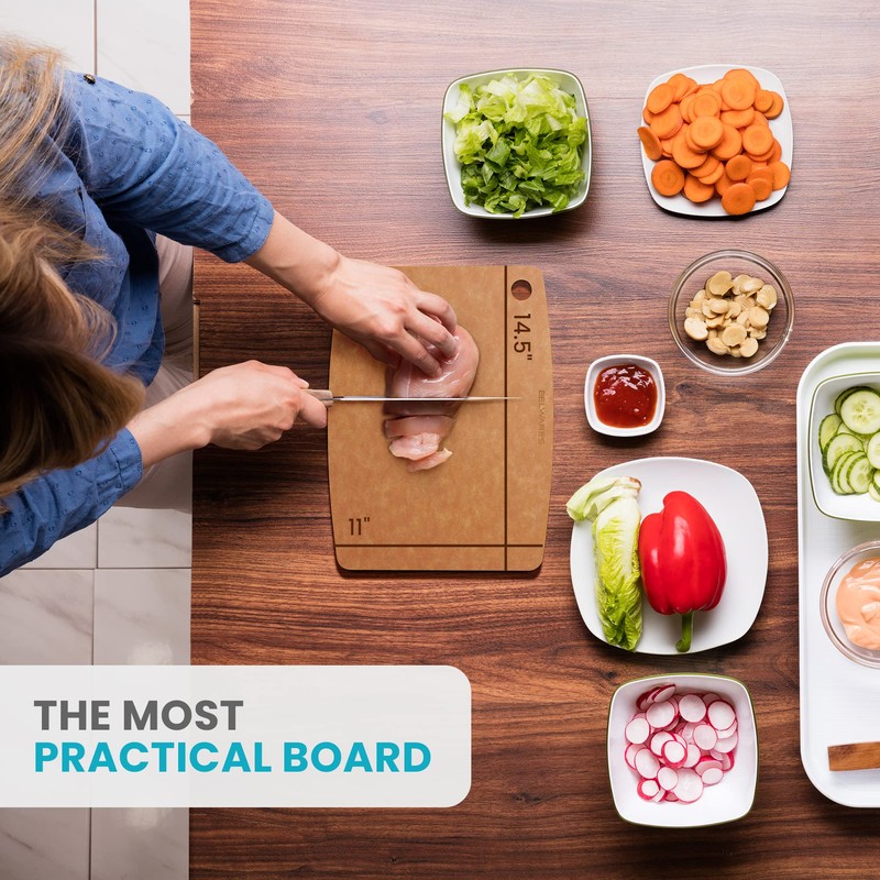 Wood Cutting Boards for Kitchen - Composite Wooden Fiber Cutting