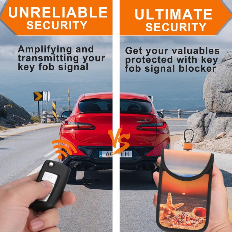 2 Pack Faraday Key Fob Protector, TILDOSAC Signal Blocking RFID