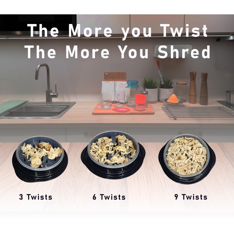 Chicken breast shredder tool twist, manual meat shredder for pork,