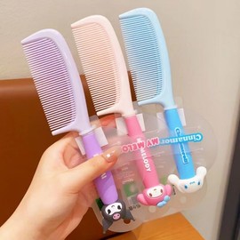Sanrio 3D Cute Cartoon Doll Head PVC Hair Comb One Size/3-Merrow Hair Comb 20ea
