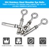 Shoulder Eye Bolts M6 Heavy Duty Shoulder Lag Eyebolts, Stainless