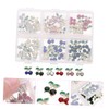 WOONEKY 60pcs Cherry Nail Rhinestones Gems for DIY Nail Art
