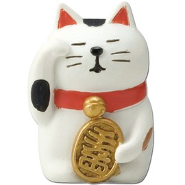 Decore Concombre Cat Mascot Cat Maneki Neko Triltoise Cat Approx. 1.1 x 1.0 x 1.6 inches (28 x 26 x 40 mm) Unit (mm)