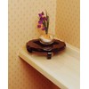 Flower Stand Decorative Plank, Medium Round Foot Included, Purple Tone