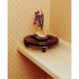 Flower Stand Decorative Plank, Medium Round Foot Included, Purple Tone Size: 7