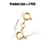 2pcs Necklace Clasps and Closures, Double Round Necklace Clasp Mental