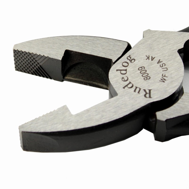 9" Lineman Pliers, Side Cutters, Aggressive Knurl - Rudedog USA