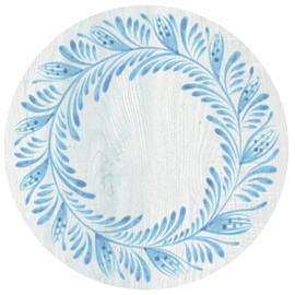 ACASSA Floral Wood Round Paper Placemats Disposable, Disposable Placemats for Dining Table, Paper Chargers, Wood Placemats, 14", 100PCS, Parties, Weddings, Thanksgiving, Valentines Day Placemats