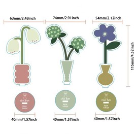 Acrylic Desk Memo Holder Stand,Sdjdhej 6Pcs Cute Flower Table Photo Display Clip Stand for Home Office Picture Memo Cards Paper Note Postcards Display