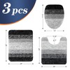 OLANLY Bathroom Rugs Sets 3 Piece, Soft Microfiber Absorbent Bath