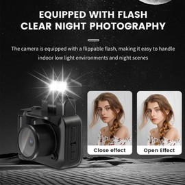 Keychain Camera, 1080P 2MP HD Video Camera, Small Camera, Micro DV DVR Camera, Camcorder Keychain, 6 Filters, Retro Camera, 160G (With 128G Memory Card)