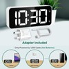 HERMIC Alarm Clock Bedside Clock Large Digital Led Display, Full-Range