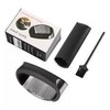Premium Garlic Press/Crusher, with Cleaning Brush and Garlic Peeler, Black