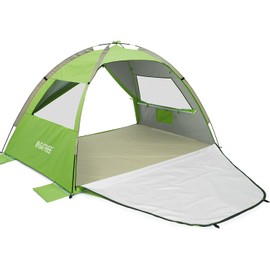 G4Free Portable Beach Tent 2-3 Persons Sun Shade Shelter UPF 50+ Sport Umbrella Canopy with Extendable Floor Foldable Lightweight