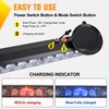 Nilight 12LED Wireless Blue Strobe Light 14" Magnetic Mount 12V