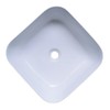 KINGWONG 15 Inch Square and Round Corners Bathroom sink Rectangular