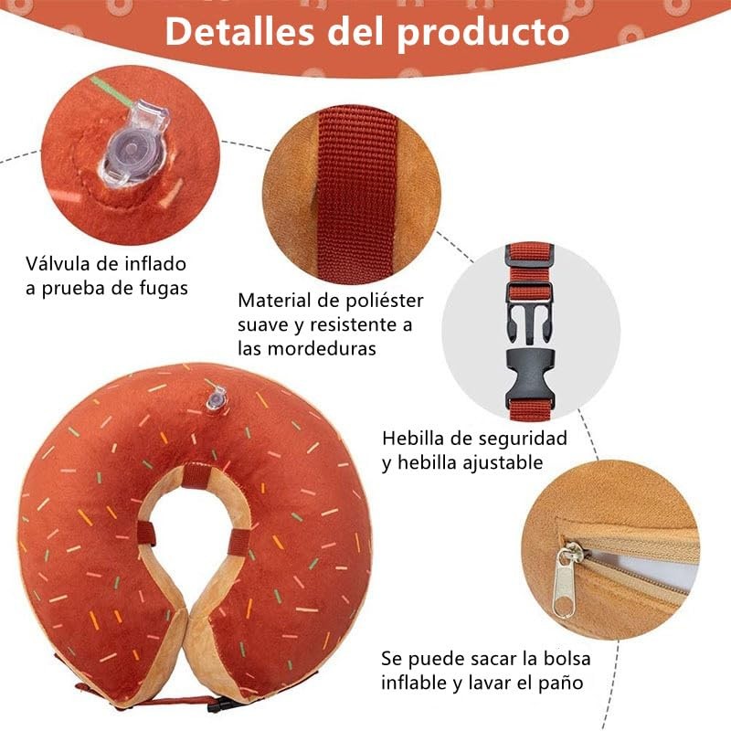 WZDK Collar Inflable de Recuperación para Perro,Ajustable Collar de Protección