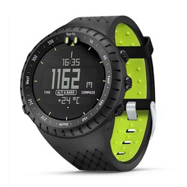 T-BLUER Watch Band Compatible for Suunto Core,Silicone Replacement Strap Bracelet Accessory and Full Cover Protector Case for Suunto Core Smart Watch,Black Green