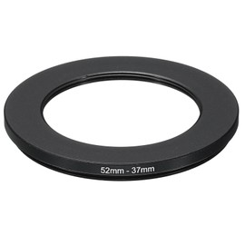PATIKIL 52mm-37mm Metal Step Down Ring, Camera Lens Filter Adapter Ring Aluminum Filter Adapter Ring for Camera Lenses Hood, Black