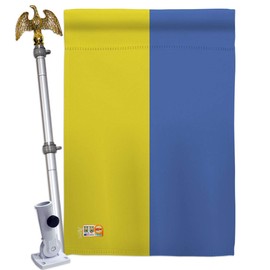 Ukraine House Flag Eagle Set Regional Nationality Nation International World Country Particular Area Small Decorative Gift Yard Banner Double-Sided Made In USA 28 X 40