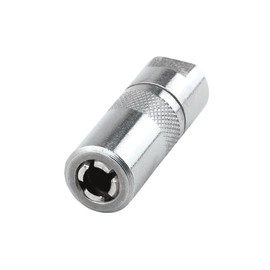 LUMAX LX-1400 Silver 1/8" NPT Standard Grease Coupler for Grease Guns, with Four Hardened Steel Jaws for Durability
