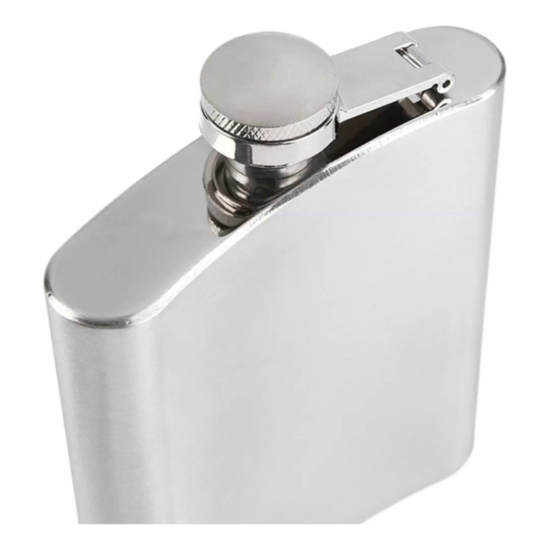 Hip Flask Licorera 8oz Acero Inoxidable Anforita Botella De Bolsillo