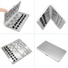 Metal Pocket Chess Set, Portable Foldable Travel Magnetic Mini Checkers
