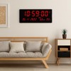 LED Digital Wall Clock 35x15cm – Large Display with Date,