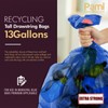 PAMI Recycling Tall 13-Gallon Kitchen Drawstring Trash Bags- Extra-Strong Plastic