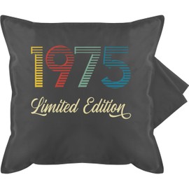 Shirtracer Cushion Cover - 50th Birthday Cushion - Limited Edition 1975 - 50 x 50 cm - Grey - as 50th 1972 Gifts for 50th 50th Birthday Item 50th 50th Birthday Item 50th 50th Birthday Item