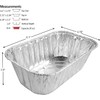Handi-Foil 1 lb. Aluminum Foil Mini-Loaf/Bread Baking Pan w/Clear Low
