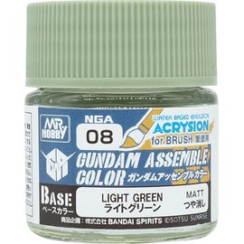 GSI Creos NGA08 Acrision Color Series, Gundam Assemble Color, Light Green, Brush, Matte, 0.3 fl oz (10 ml), Hobby Paint