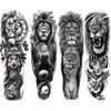 Fake LionTemporary Sleeve Tattoos for Men Women,4-Sheet