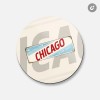 Unbranded Chicago Retro Travel Tin Sign | 4'' X 4''