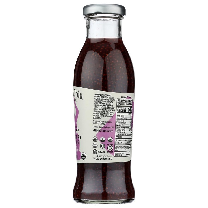 Mamma Chia Organic Blackberry Hibiscus Vitality Beverage, 10 Ounce --