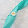 K.L.Y Women's Bracelet, Small Daisy, 925 Silver, Simple Bracelet, Cute,