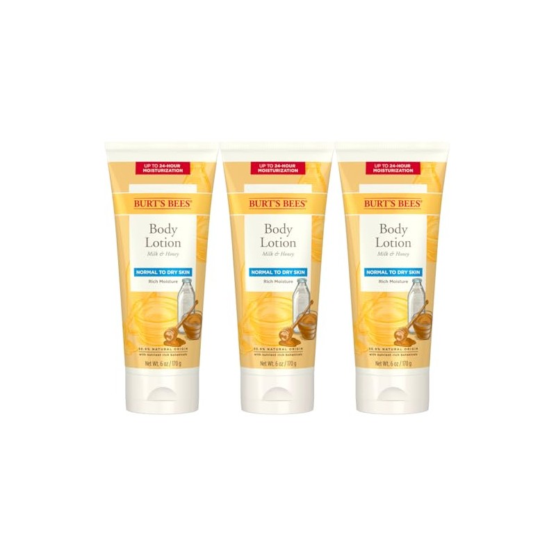 Burt's Bees Milk and Honey Body Lotion, 6 Ounces (Pack