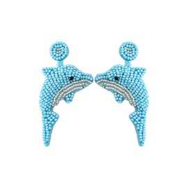 Dolphin Earrings 1 Paar Delfin Ohrringe Mädchen Süße Stecker Bunt Meer Ohrringe Damen Boho Summer Earring für Accessoires Damen Alltag, Geburtstagsgeschenk