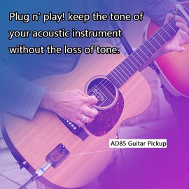 Piezo transducer pickup very convenient for Acoustic Classical Guitar Ukulele Violin Cello Mandolin Banjo etc The sound clear warm and crisp With volume control no guitar drilling