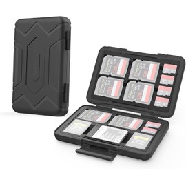 SMALLRIG 3192 - Funda para tarjeta de memoria 15 ranuras, resistente al agua para tarjeta SD, tarjeta Micro SD, tarjeta CFexpress tipo A/tipo B, tarjeta XQD